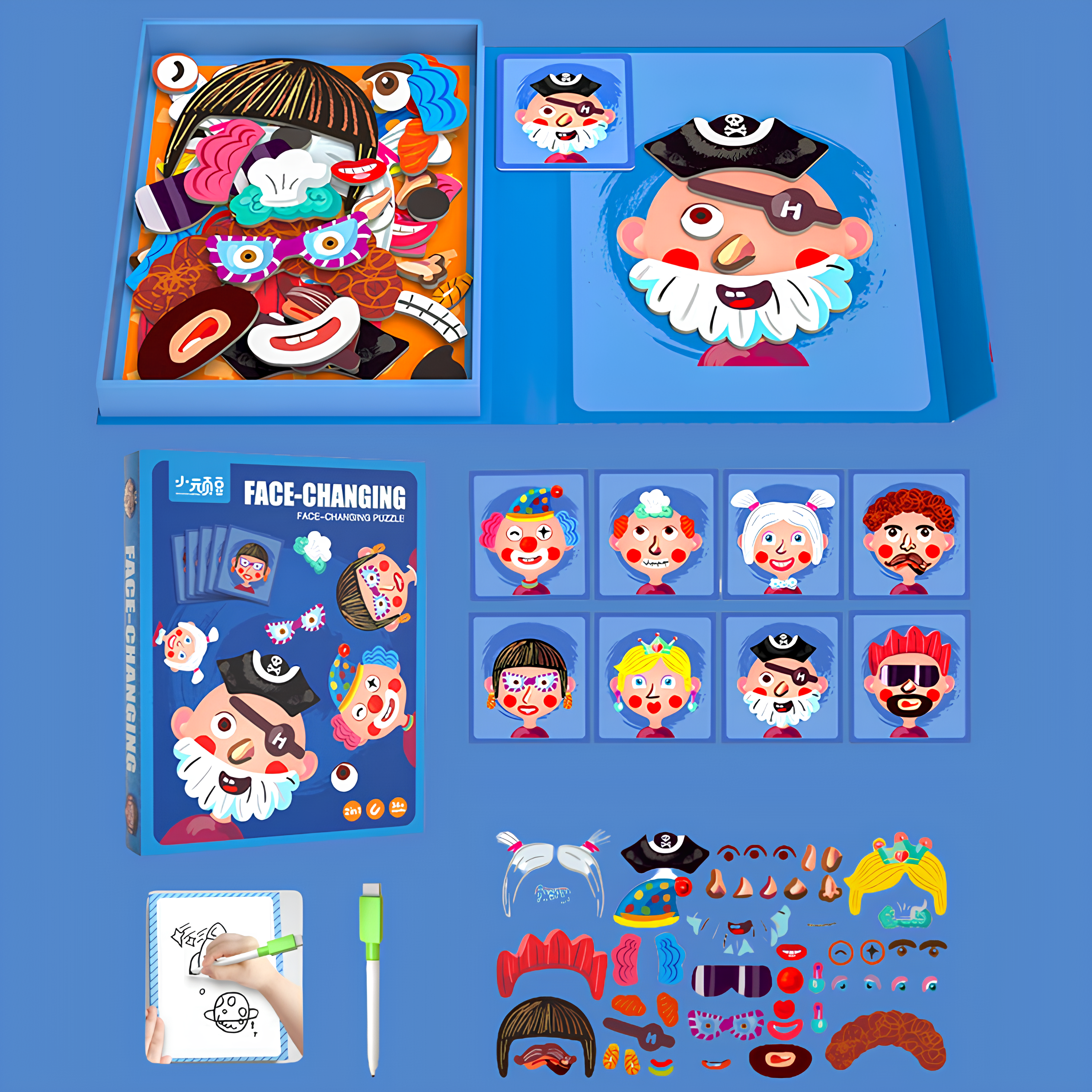 Puzzle Magnetic cu Fețe